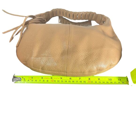 Banana Republic Light Orange Leather Braided Strap Slouchy Boho Shoulder Purse - Picture 9 of 9